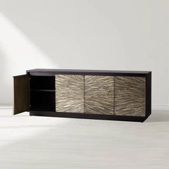 Helios Mid-Century Modern Sideboard Buffet Table Wood Living Room Entryways TV Cabinet