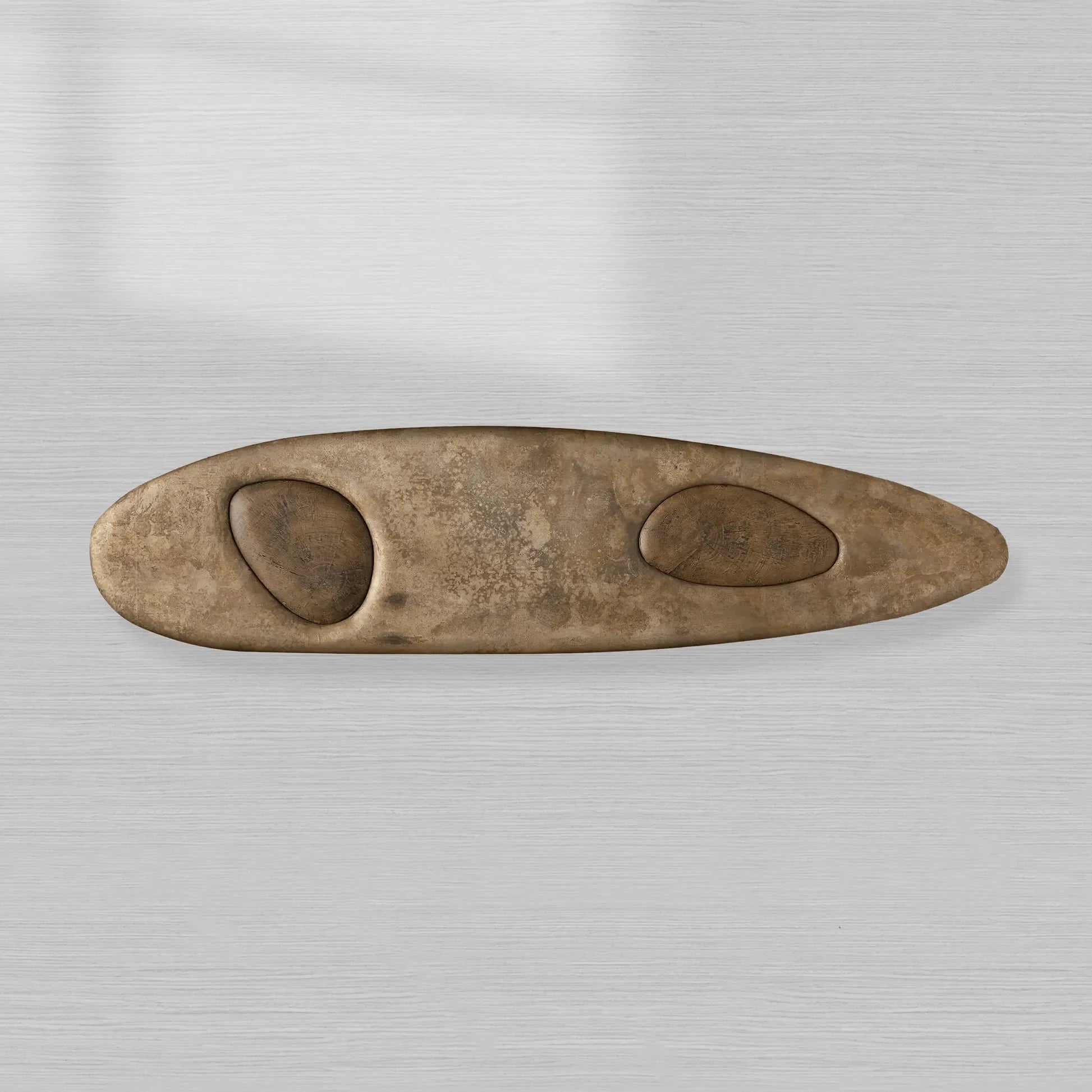 Sucurro Spalted Primavera Wood Console Entryways Table Oxidized Aluminum Top Entrance Wallway Table