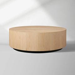 Sullivan Wood Round Coffee Table Oak Cocktail Table Simplicity Living Room Center Tea Table