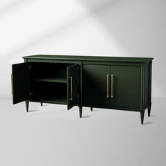Oakleigh High-Gloss Lacquer Sideboard Wood Buffet Tables Living Room Entryways Storage Cabinet
