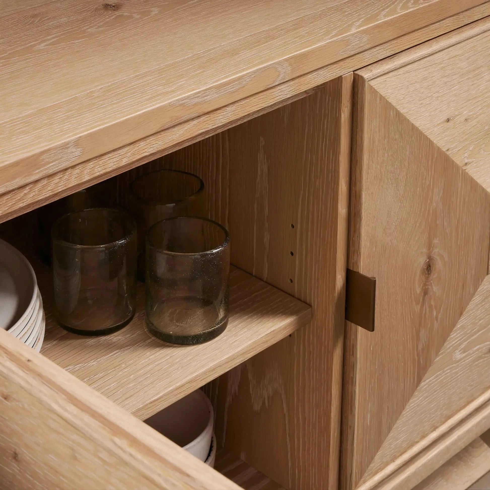 Pelham Indonesia Distressed Sideboard Wood Buffet Table Wood Living Room Entryways TV Cabinet