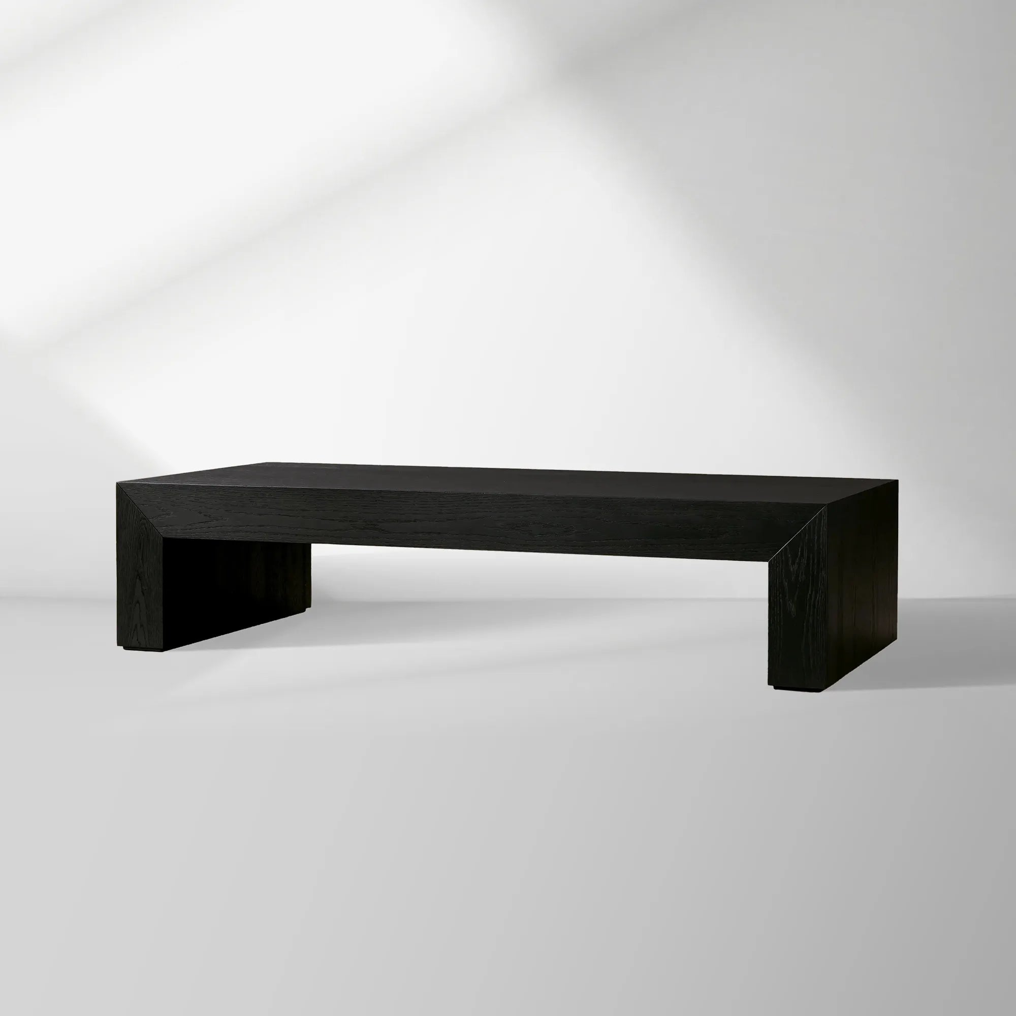 Sullivan Wood Waterfall Coffee Table Rectangle Rural Cocktail Table Oak Wood Center Tea Table