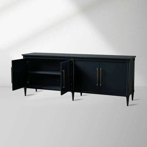 Oakleigh High-Gloss Lacquer Sideboard Wood Buffet Tables Living Room Entryways Storage Cabinet