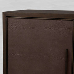 Malone Reconstituted Leather Sideboard Wood Buffet Table Living Room Entryways Cabinet