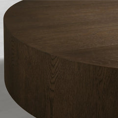 Sullivan Wood Round Coffee Table Oak Cocktail Table Simplicity Living Room Center Tea Table