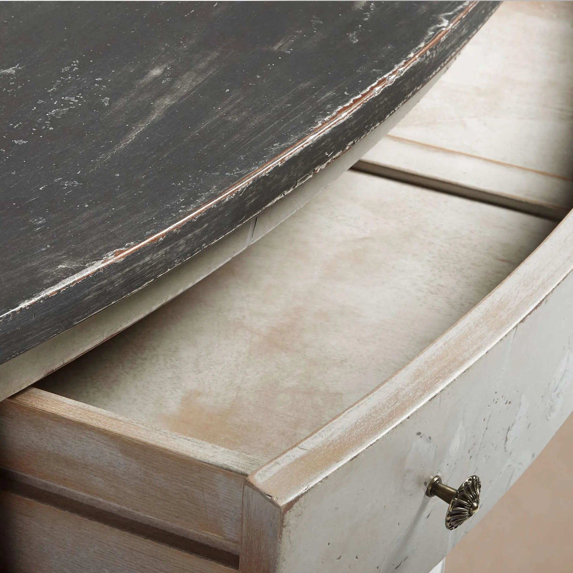 Sofia Bell'Arte Demilune Buffet Cabinet Bird Motif Sideboard Wood Living Room Entryways Cabinet