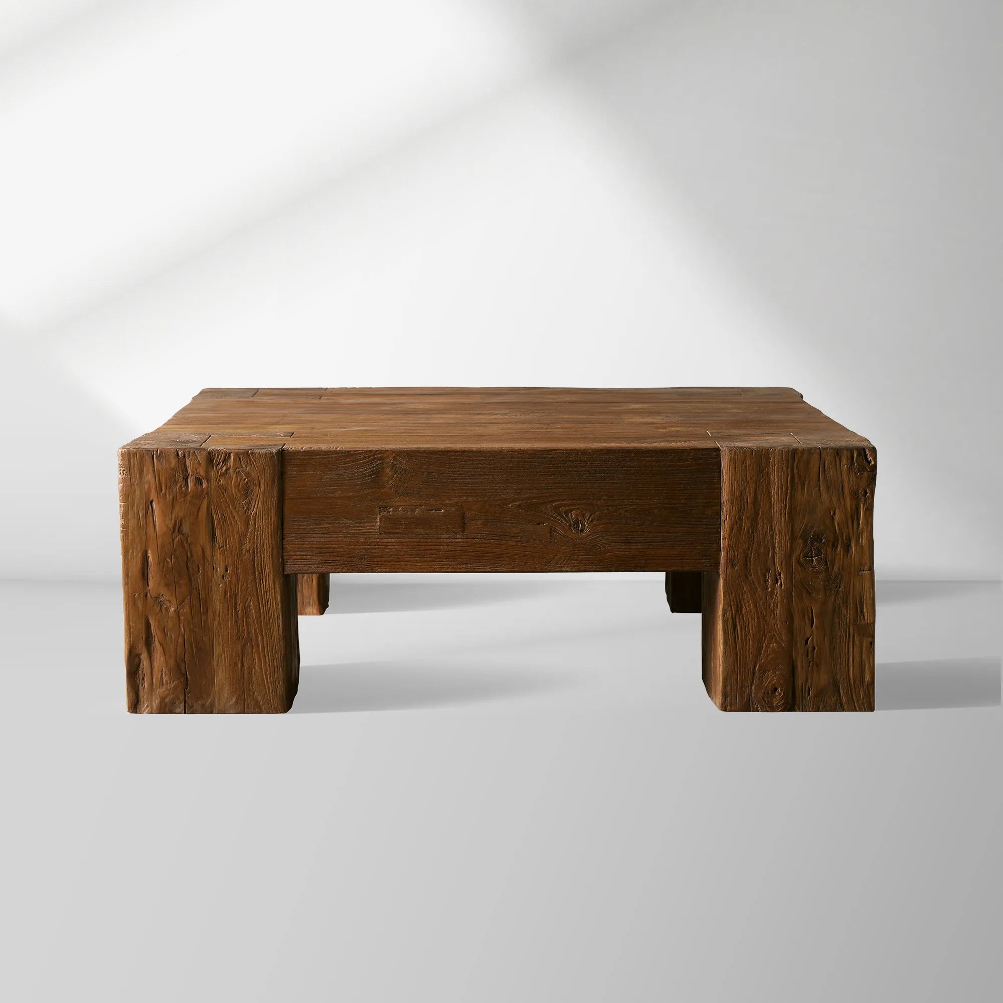 Ubud Square Reclaimed Teak Coffee Table Wood Living Room Center Tea Table Vintage Cocktail Table