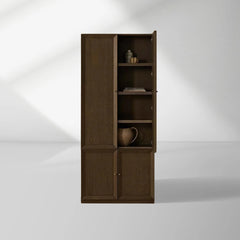 Nason Modular Oak Tall Display Cabinet Modern Living Room Large lockers