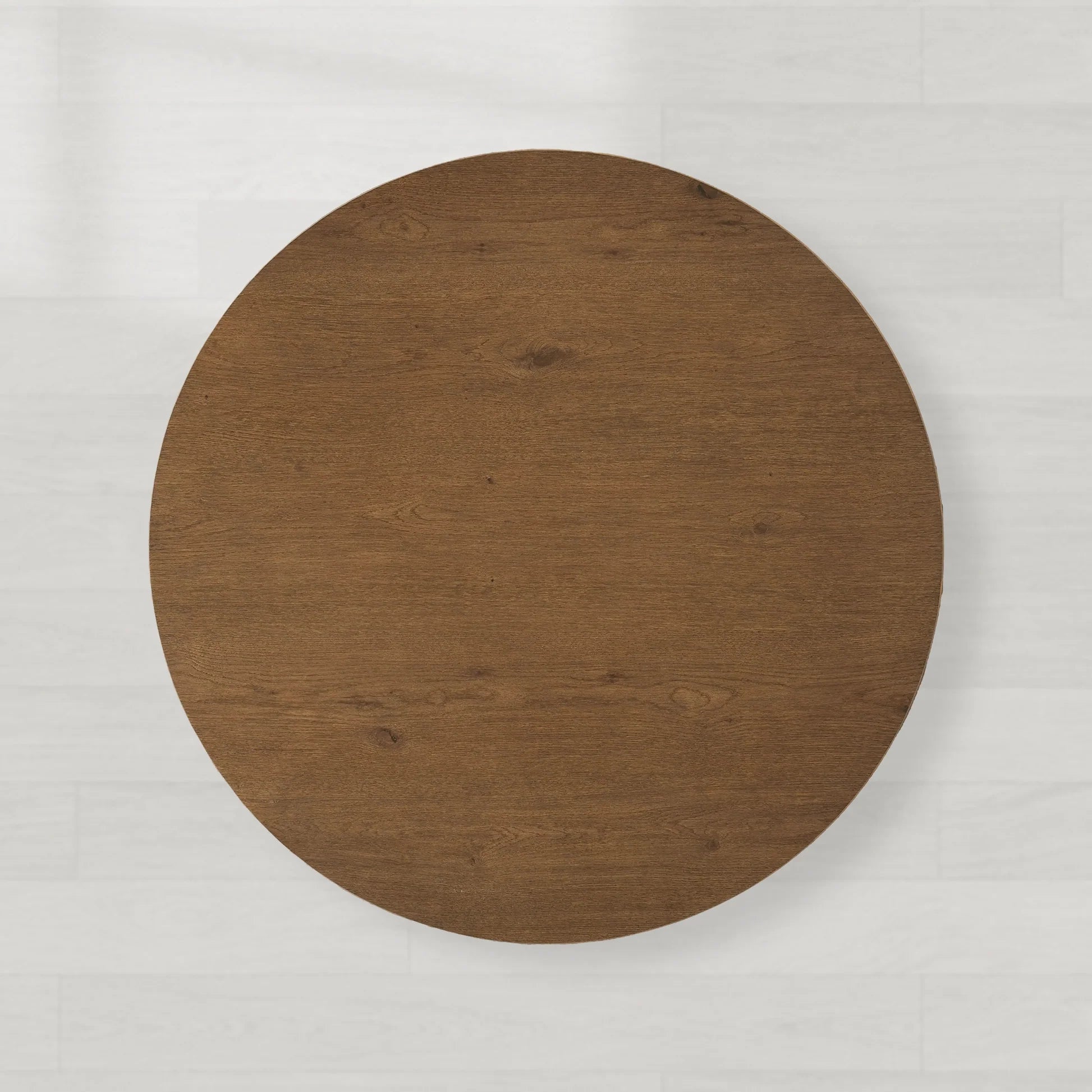Felton Oak Wood Round Coffee Table Wood Center Tea Table Minimalist Rural Cocktail Table