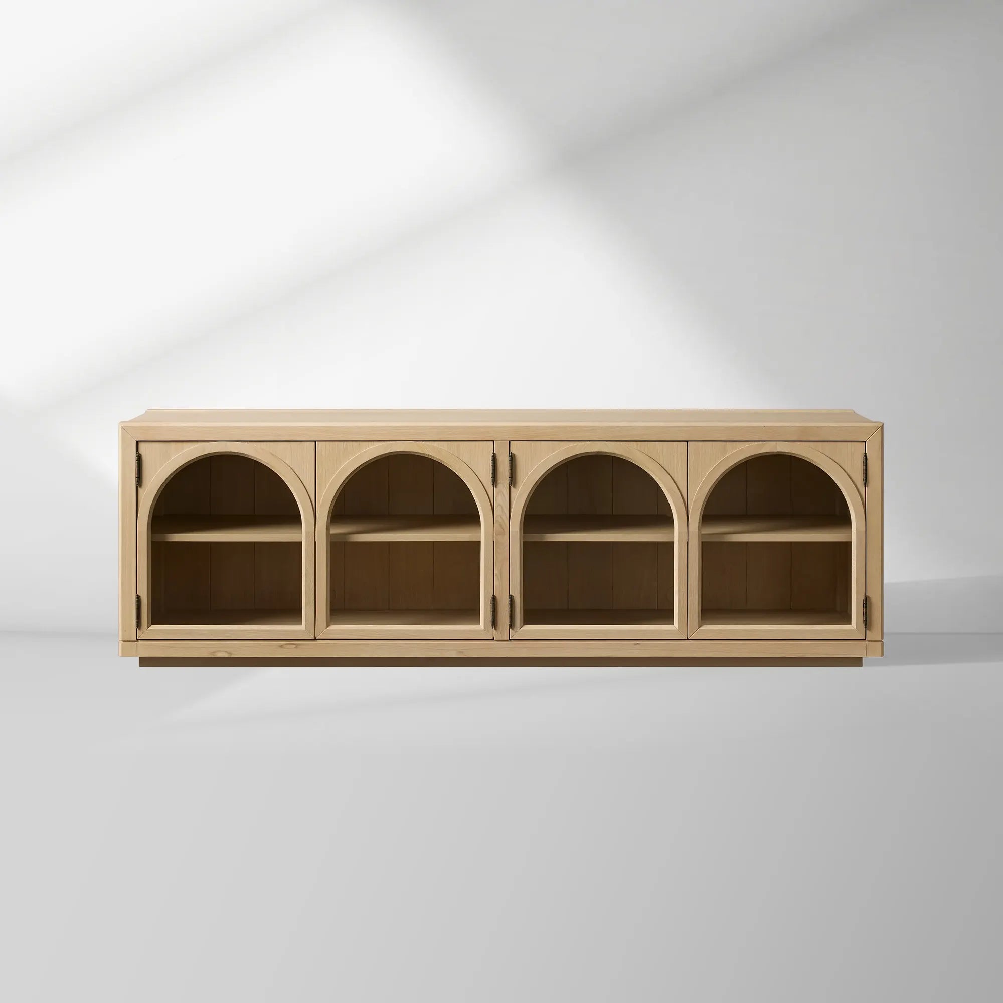 Hattie TV Stand Cabinet Oak Media Console Wood Sideboard Modern television Storage Side Unit