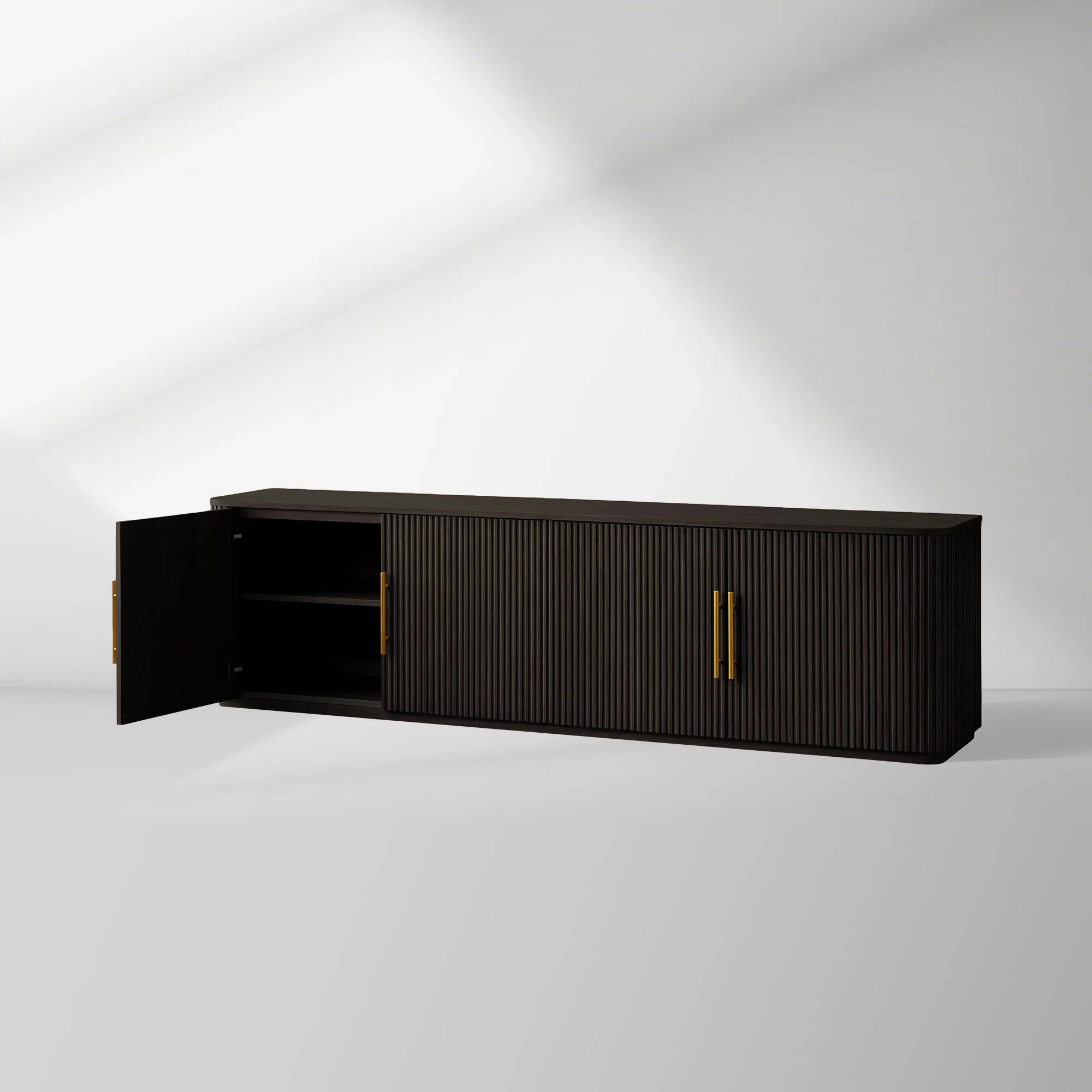 Finnley Wood TV Stand Cabinet Modern Media Console Living Room television Storage Unit