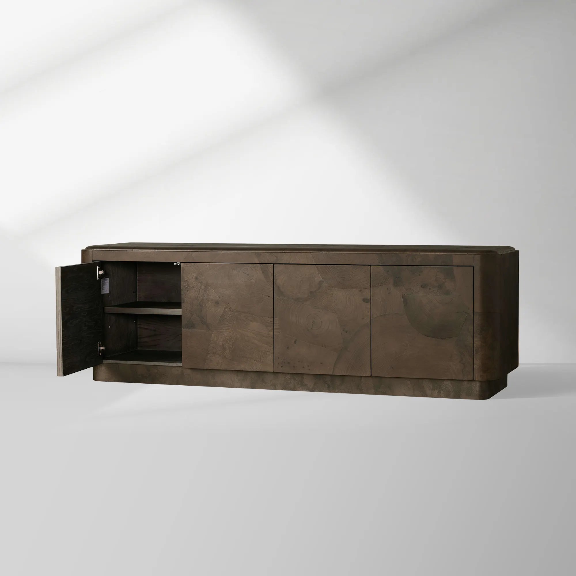 Polanco TV Stand Unit Wood Sideboard Media Console Ash Entryways Storage Cabinet