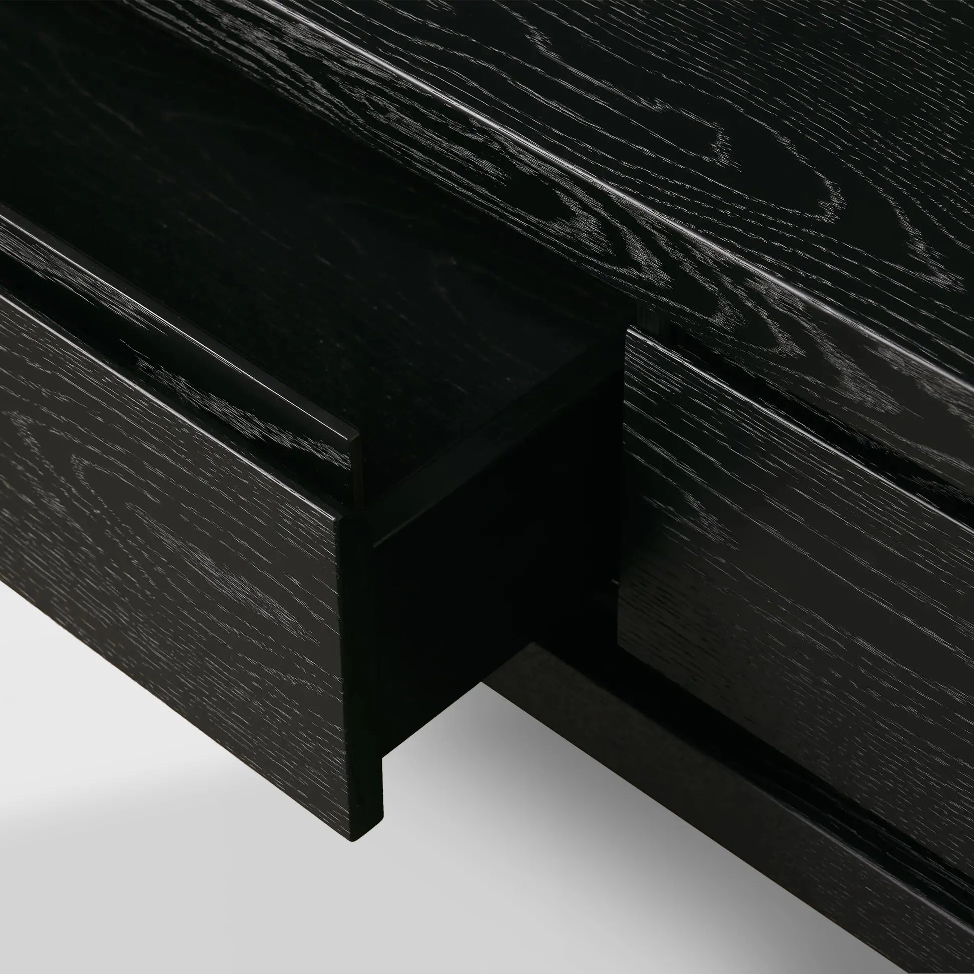 Sullivan Rectangular Storage Coffee Table Wood Center Cocktail Table Oak Tea Table with Drawers