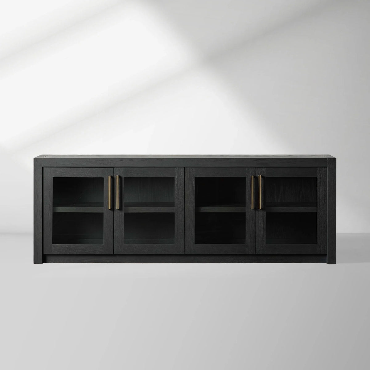 Bodhi Oak Media Console Wood TV Stand Side Cabinet Rustic Television Storage Unit Sideboard