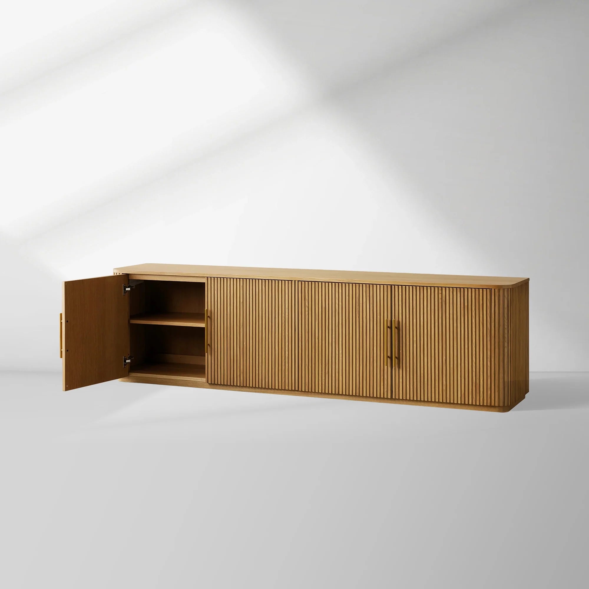 Finnley Wood TV Stand Cabinet Modern Media Console Living Room television Storage Unit