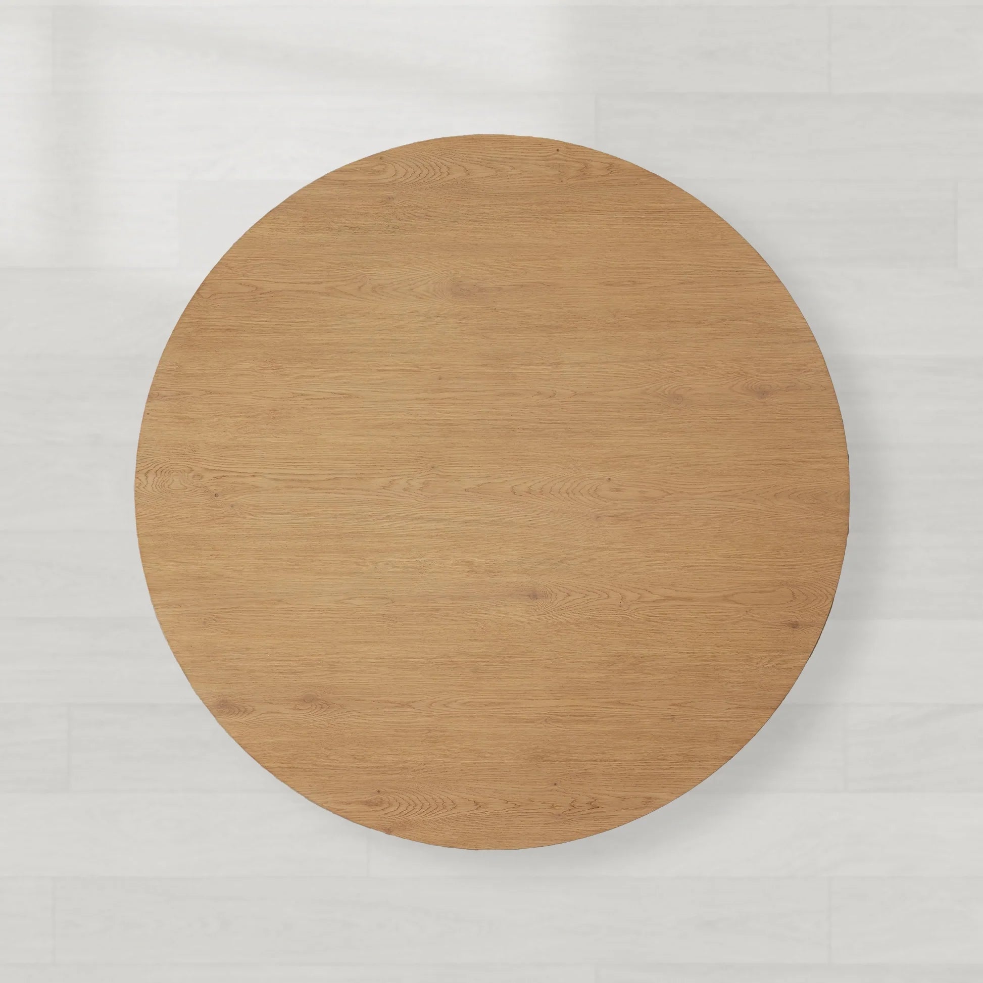 Felton Oak Wood Round Coffee Table Wood Center Tea Table Minimalist Rural Cocktail Table