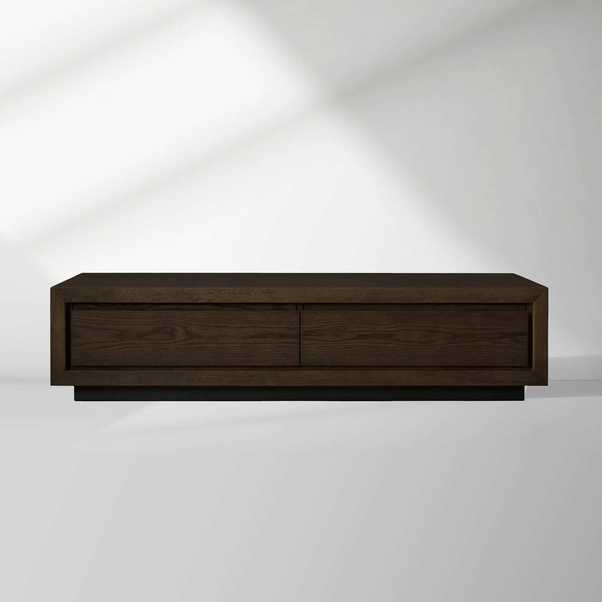 Sullivan Rectangular Storage Coffee Table Wood Center Cocktail Table Oak Tea Table with Drawers