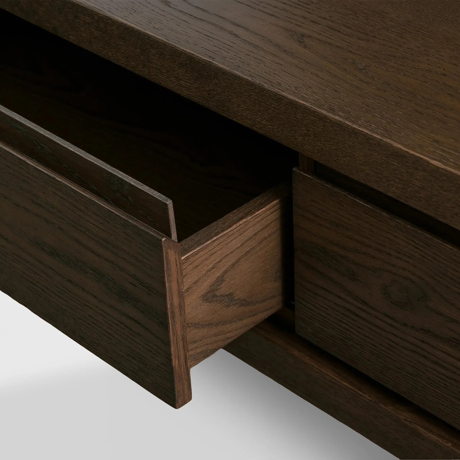 Sullivan Rectangular Storage Coffee Table Wood Center Cocktail Table Oak Tea Table with Drawers