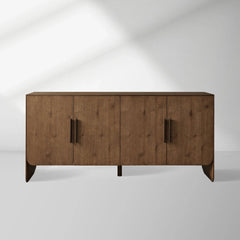 Felton Media Console Oak TV Stand Side Cabinet Television Storage Unit Wood Sideboard