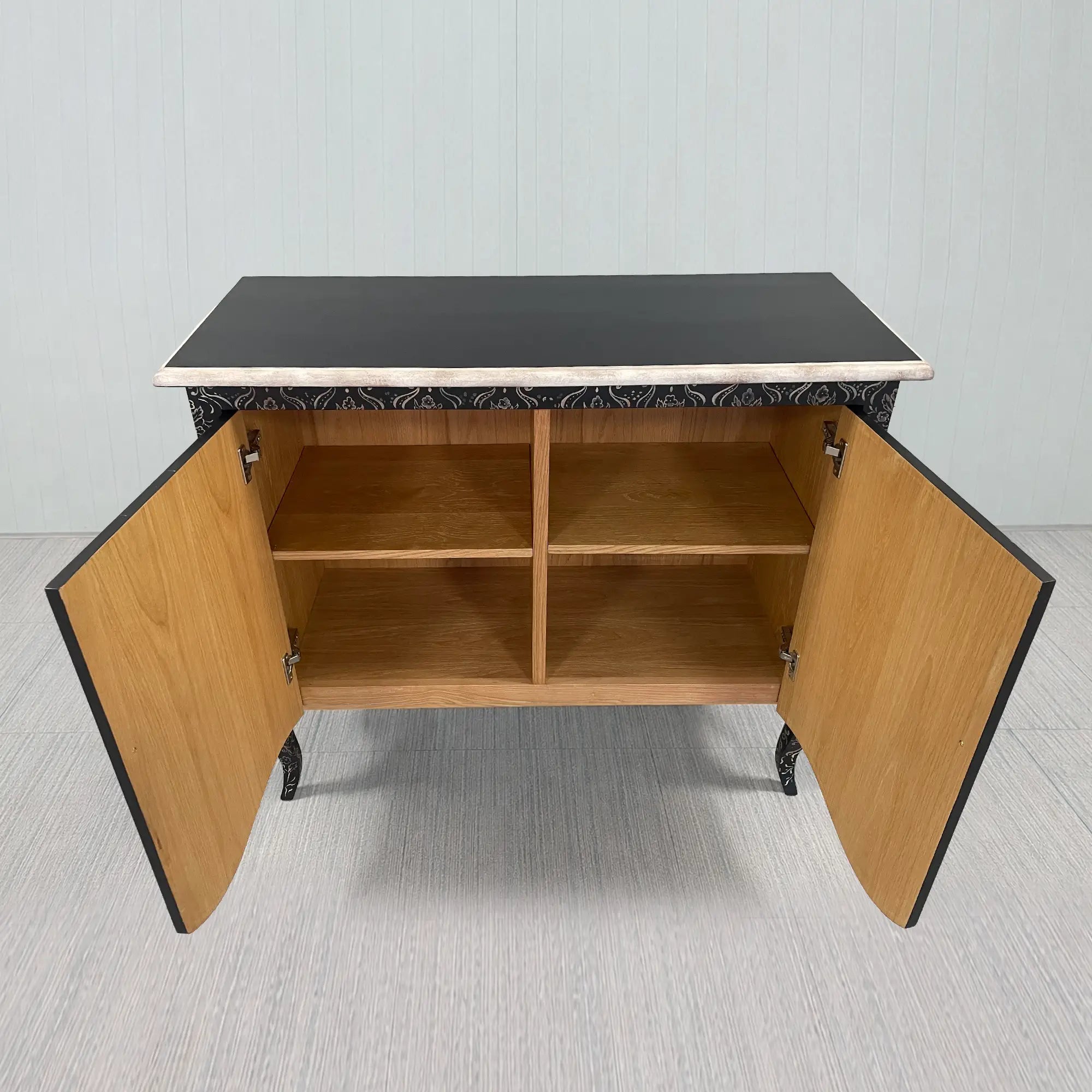 Amalfi Hand-Painted Sideboards Buffet Cabinet Wood Distressed Storage Cabinet