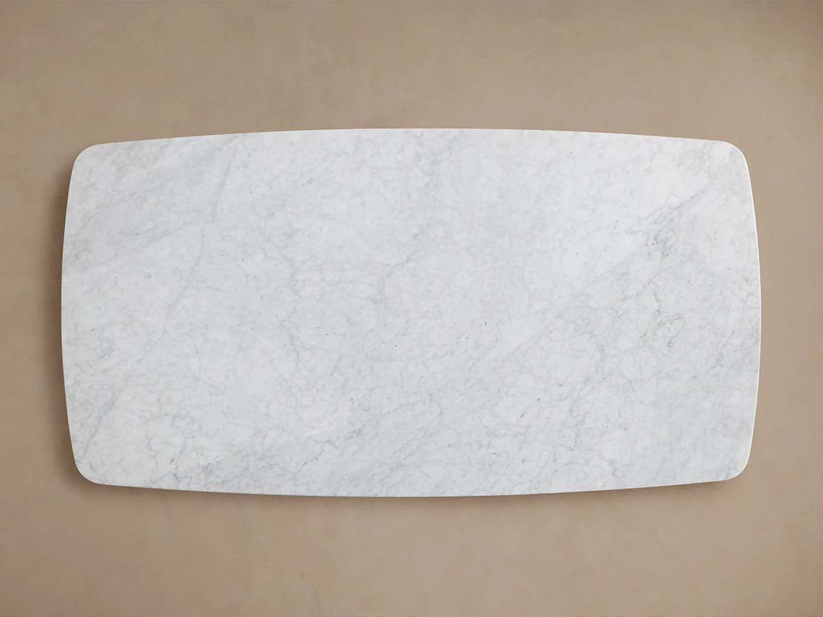 Saint Germain Marble Top Dining Table With Wood Rennes & metal Base