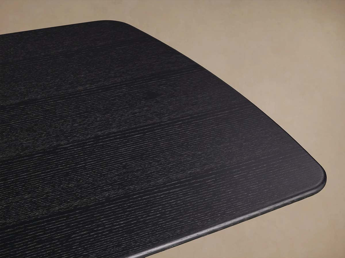 Saint Germain Rectangle Oak Top Dining Table with Wood Dauphine Base