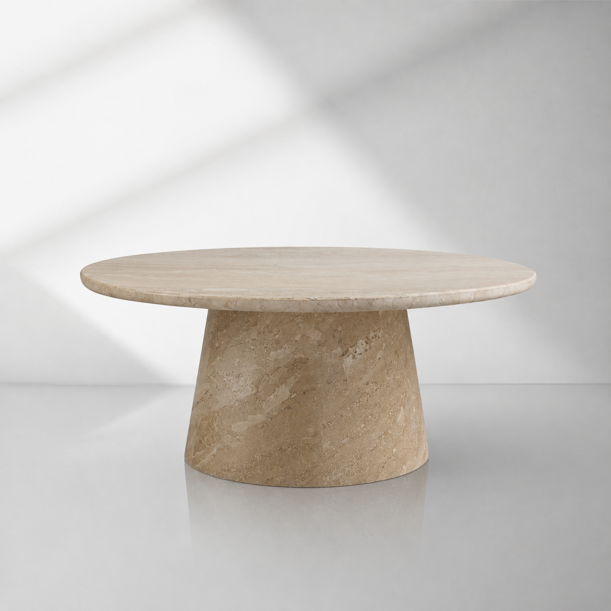 Modern Italian Marble Round Coffee Table & Nesting Set