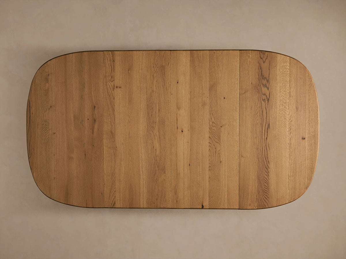 Jolson Wood Extension Dining Table with Honey Finish & Dual 20" Leaves