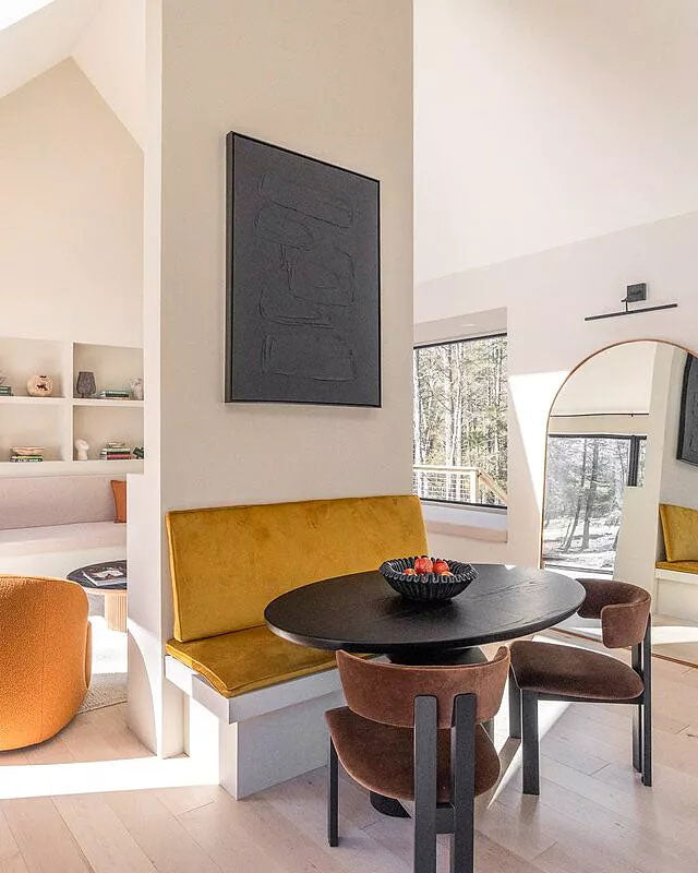 Perth Oval Oak Dining Table Hand-Sculpted Modern Dining Table