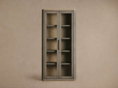 Harrow Tall Display Cabinets with Faux Shagreen Finish