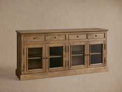 Kensington Reclaimed Glass Buffet Vintage Reclaimed Wood Farmhouse Style