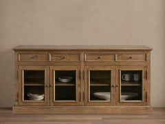 Kensington Reclaimed Glass Buffet Vintage Reclaimed Wood Farmhouse Style