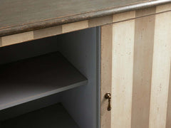 Orabela Amalfi Hand-Painted Sideboard Vintage Distressed Wood Buffet Storage Cabinet