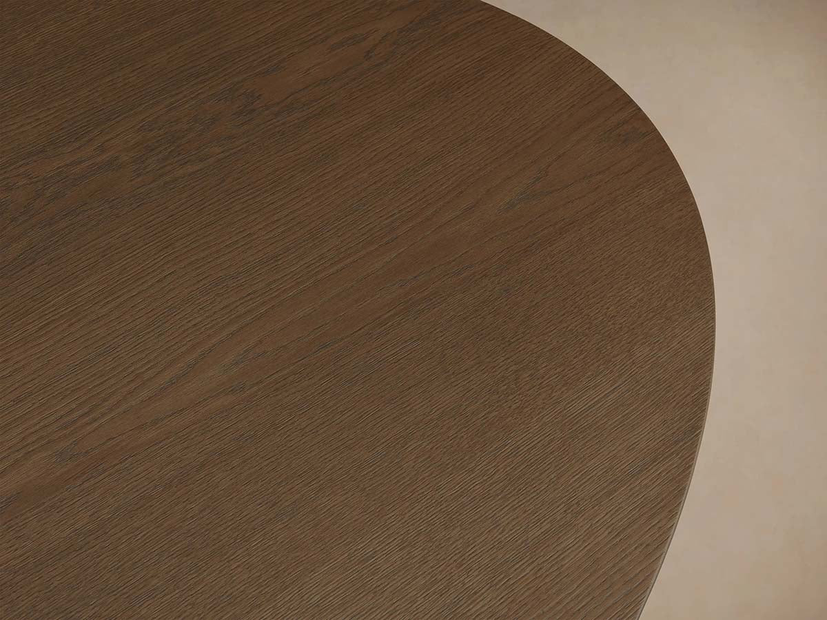 Perth Oval Oak Dining Table Hand-Sculpted Modern Dining Table