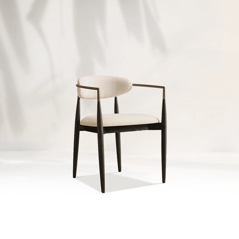 Arnod Fabric Dining Chair Mid-Century Modern Armchair