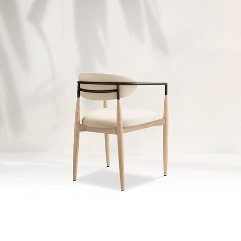 Arnod Fabric Dining Chair Mid-Century Modern Armchair