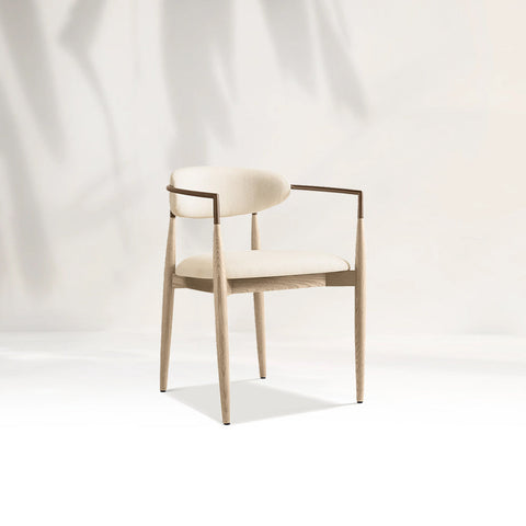 Arnod Fabric Dining Chair Mid-Century Modern Armchair