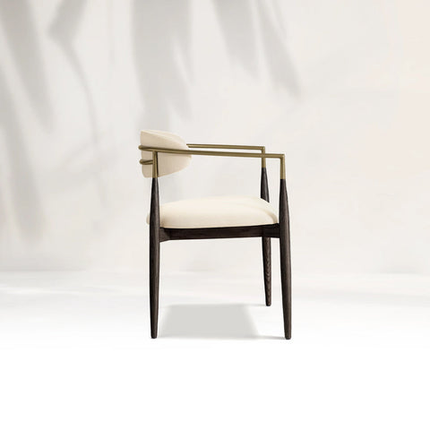 Arnod Fabric Dining Chair Mid-Century Modern Armchair
