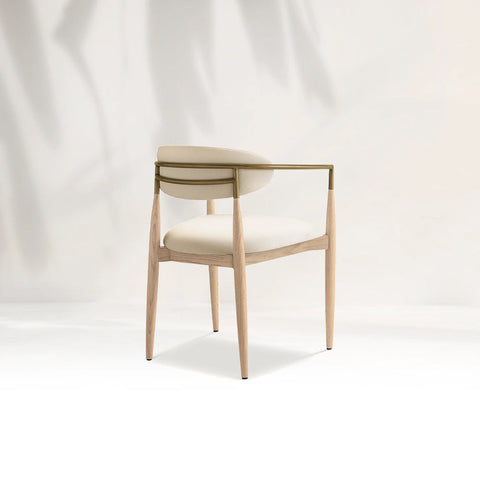 Arnod Fabric Dining Chair Mid-Century Modern Armchair