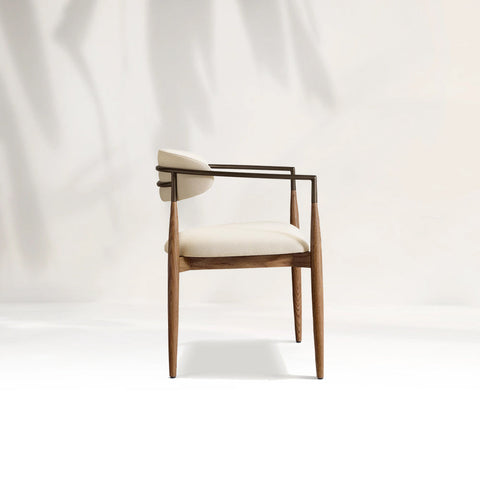 Arnod Fabric Dining Chair Mid-Century Modern Armchair