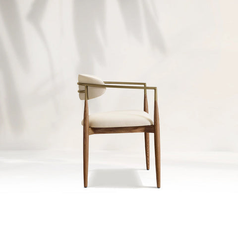 Arnod Fabric Dining Chair Mid-Century Modern Armchair