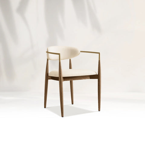 Arnod Fabric Dining Chair Mid-Century Modern Armchair