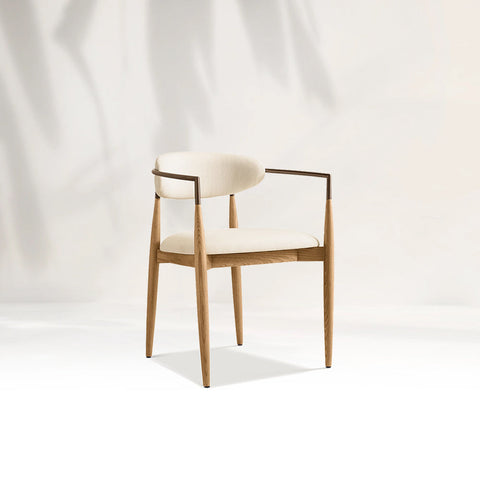 Arnod Fabric Dining Chair Mid-Century Modern Armchair