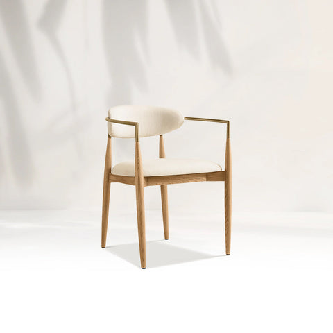 Arnod Fabric Dining Chair Mid-Century Modern Armchair