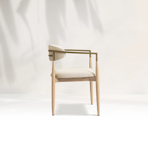 Arnod Fabric Dining Chair Mid-Century Modern Armchair