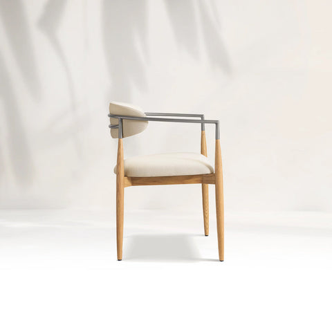 Arnod Fabric Dining Chair Mid-Century Modern Armchair