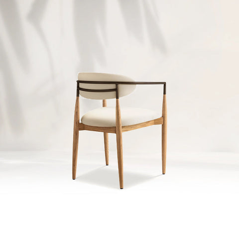 Arnod Fabric Dining Chair Mid-Century Modern Armchair