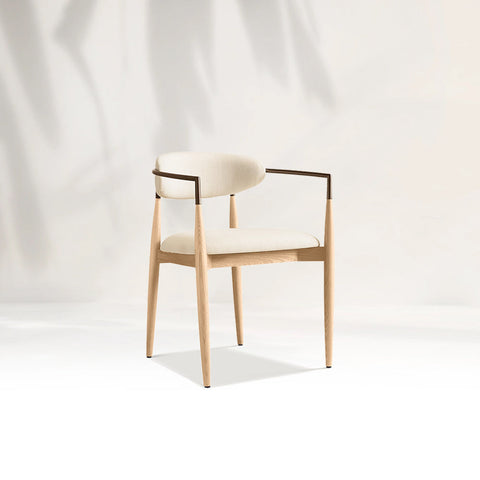 Arnod Fabric Dining Chair Mid-Century Modern Armchair