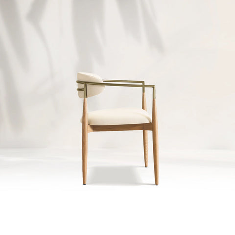 Arnod Fabric Dining Chair Mid-Century Modern Armchair
