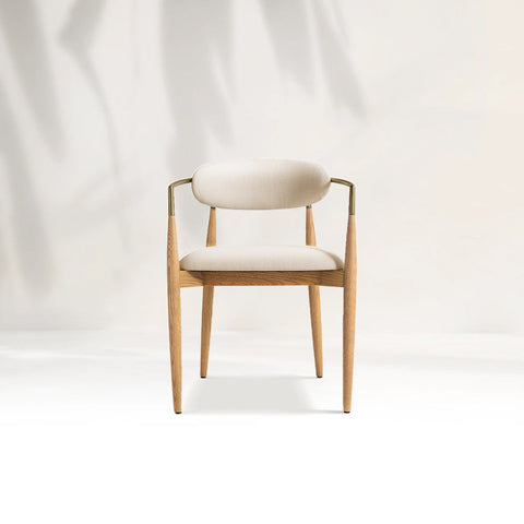 Arnod Fabric Dining Chair Mid-Century Modern Armchair